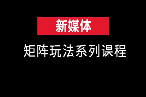 新媒体矩阵玩法系列课程
