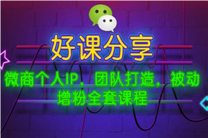 微商个人IP,团队打造,被动增粉全套课程