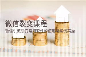 微信裂变课程:微信引流裂变常用软件的使用与案例实操