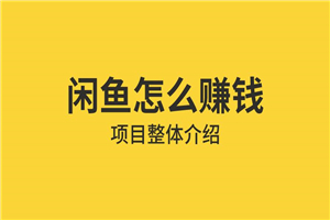 龟课·闲鱼无货源电商课程第19期：操作好一天出几单，赚个几百块钱